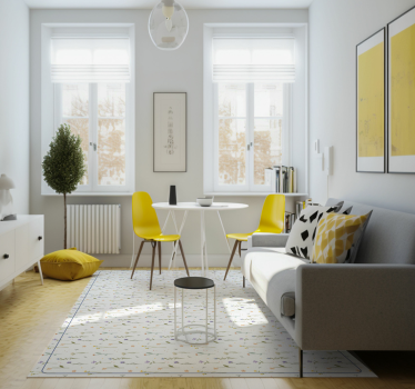 Small spring twigs branches vinyl rug - TenStickers