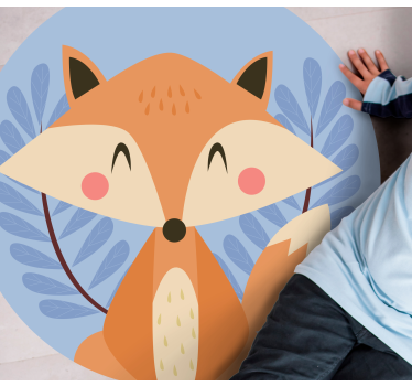 Smart fox pastel colours animal mat - TenStickers