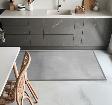 Smooth grey kitchen mat - TenStickers
