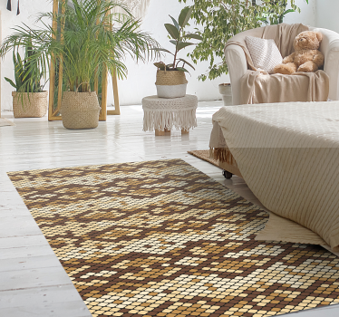 Snake skin print animal print carpet - TenStickers
