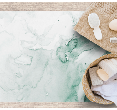 Soft green swirl marble rug - TenStickers