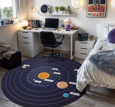 solar system bedroom carpet - TenStickers
