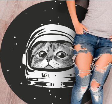 Space Cat Adventure kids carpet - TenStickers
