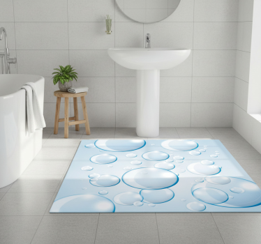 Spherical bubbles motif bathroom mat - TenStickers
