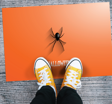 Spider Halloween hall vinyl rug - TenStickers