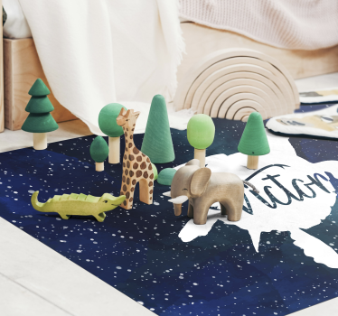 Starry Sea Turtle custom floor mat - TenStickers
