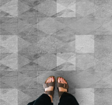 Stone effect vinyl rug with stone pattern design - TenStickers