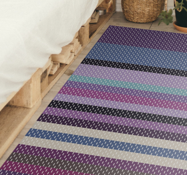 Striped Colorful Lines bedroom carpet - TenStickers