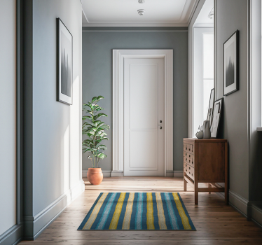 Striped texture striped runner rug - TenStickers