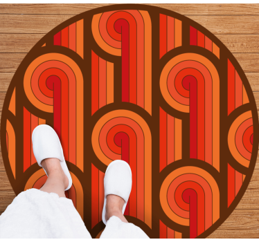 Stripy shapes  retro rug - TenStickers