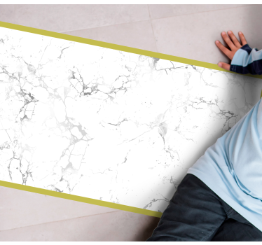 Stylish outlined effect marble rug - TenStickers