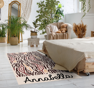 Stylized Animal Pattern custom floor mat - TenStickers