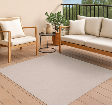 Subtle linen weave outdoor rug - TenStickers