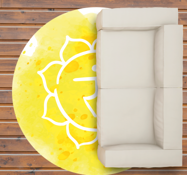 Sun Symbol Emblem texture rug - TenStickers
