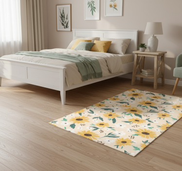 Sunflower beige bedroom carpet - TenStickers
