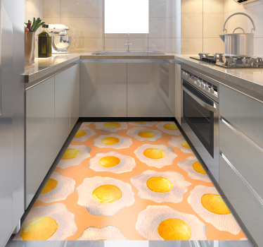 Sunny-Side Up kitchen mat - TenStickers