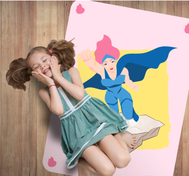 Superhero Adventure Imagery kids carpet - TenStickers