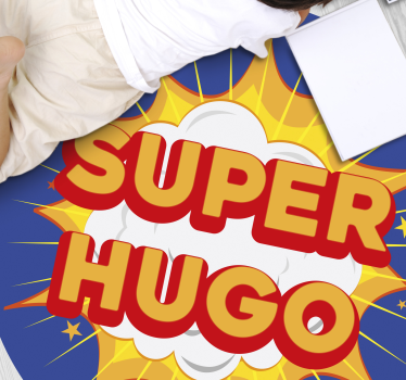 Superhero Burst custom floor mat - TenStickers