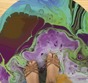 Swirling Color Patterns texture rug - TenStickers