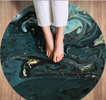 Swirling marble marble rug - TenStickers