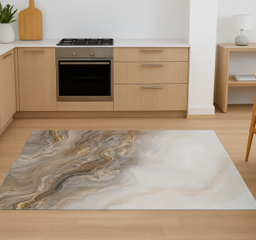 Taupe onyx effect marble rug - TenStickers