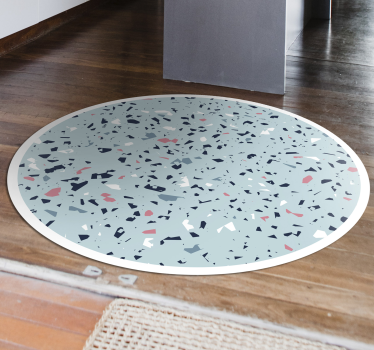 Blue terrazzo style kitchen vinyl mat - TenStickers