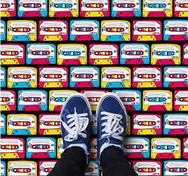 Texture rug retro audio cassettes - TenStickers