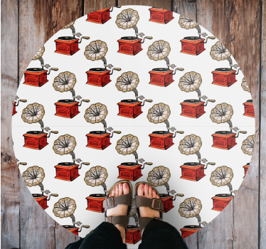 Texture rug retro music boxes - TenStickers