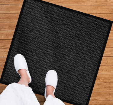 Textured Black Layer bathroom mat - TenStickers
