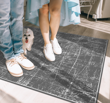 Textured grey surface stone effect vinyl rug - TenStickers