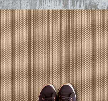 Textured Neutral Weave bathroom mat - TenStickers