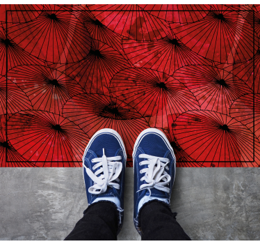 TEXTURED RED SURFACE texture rug - TenStickers