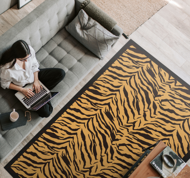 Tiger effect animal print carpet - TenStickers