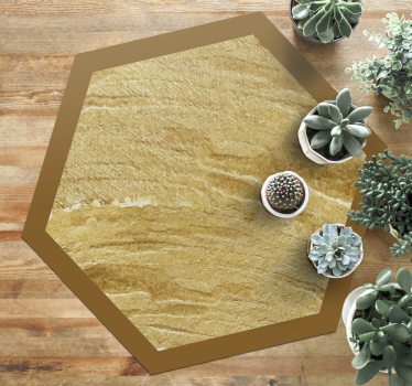 Hexagonal grain texture wood effect rug - TenStickers