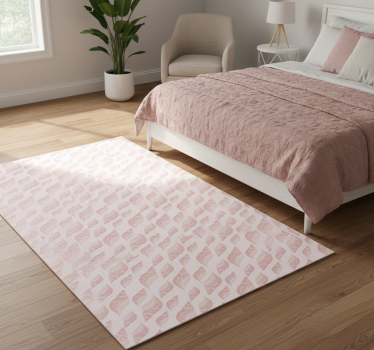Trendy pink seashell pattern bedroom carpet - TenStickers