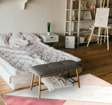 Triangular marble bedroom carpet - TenStickers