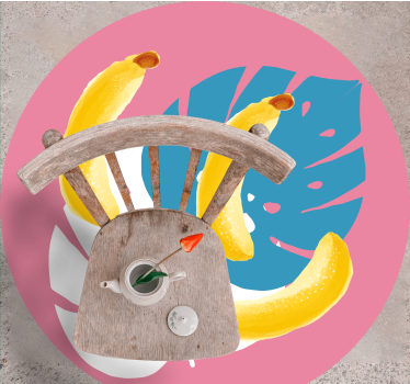 Tropical Banana Motif kitchen mat - TenStickers