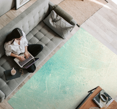 turquoise stone effect vinyl rug - TenStickers