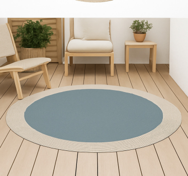 Two-tone round design outdoor rug - TenStickers