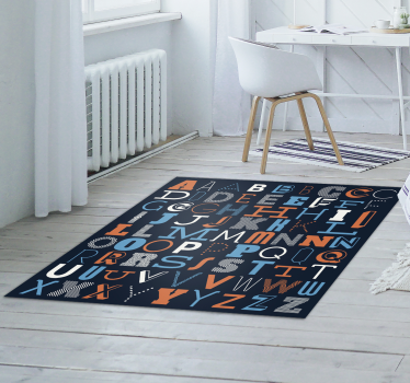 Typographic alphabet vinyl mat - TenStickers