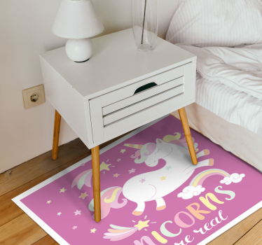 Unicorns Real Magic kids carpet - TenStickers