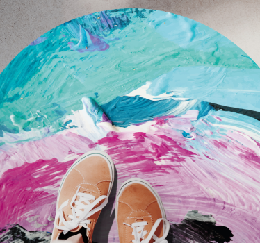 Vibrant abstract twirl texture rug - TenStickers