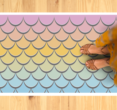 Colorful scales pattern texture rug - TenStickers