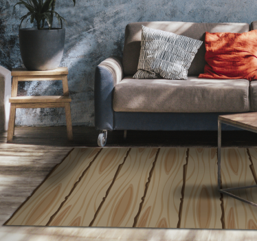 vinyl rug wooden stripes wood effect vinyl flooring - TenStickers