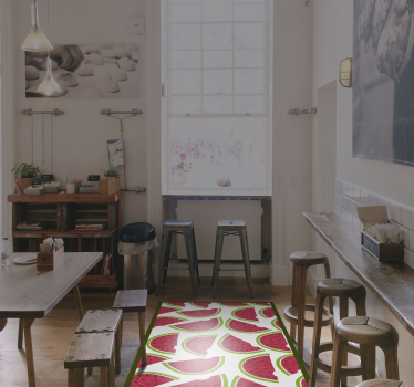 Watermelon themed contemporary vinyl carpets - TenStickers