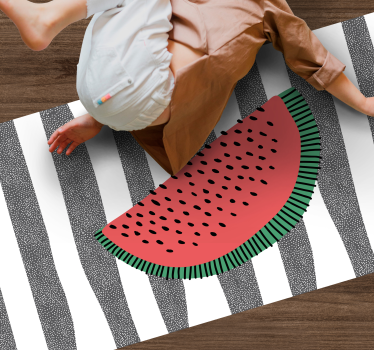 Watermelon Wedge texture rug - TenStickers