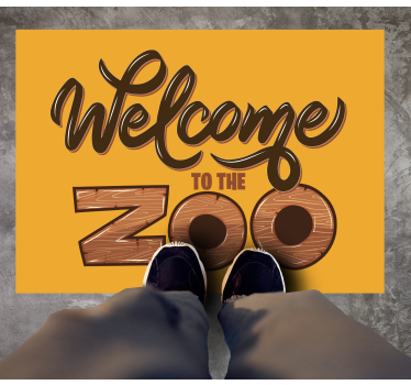 Welcome To Zoo custom floor mat - TenStickers
