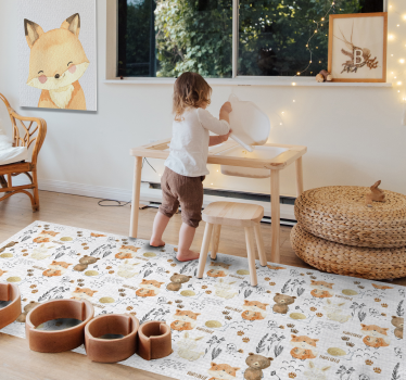 Happy  animal friends kids carpet - TenStickers