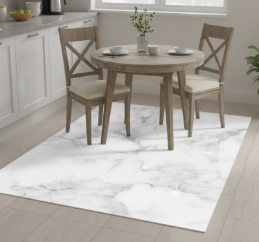 White marble texture kitchen vinyl mat - TenStickers