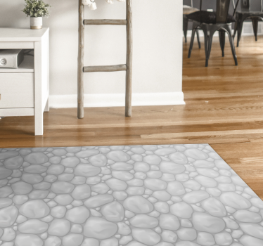 White stones mosaic vinyl flooring - TenStickers